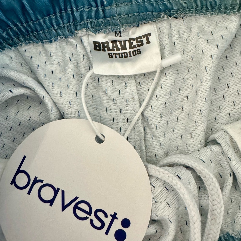 Bravest Studios Horses Shorts in Blue/Tan - Picture 4 of 5
